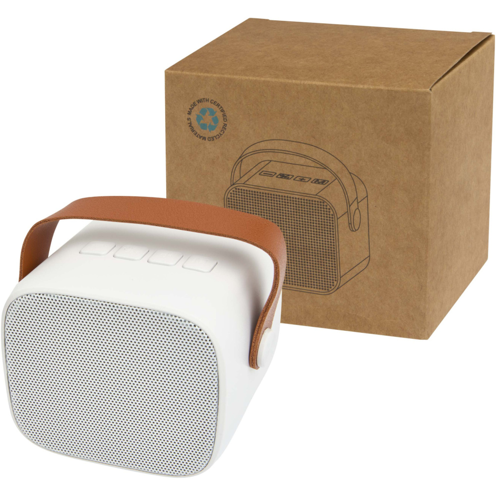 Logo trade promotional item photo of: Diya 3W wireless recycled plastic speaker