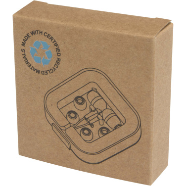 Logo trade corporate gifts image of: Baekdu wired Type-C headset with recycled plastic storage box