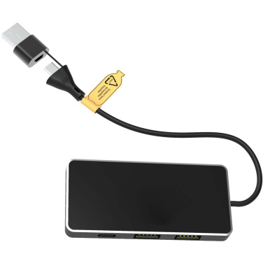 Logotrade promotional giveaways photo of: SCX.design H20 8-in-1 USB hub with dual input and 6-ports