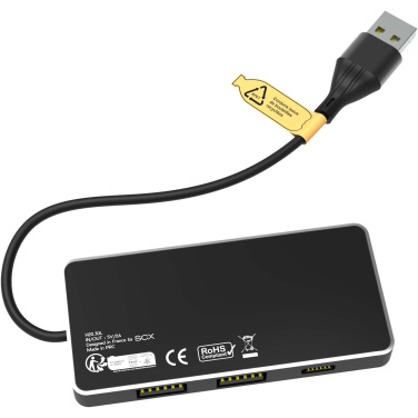 Logo trade advertising products picture of: SCX.design H20 8-in-1 USB hub with dual input and 6-ports