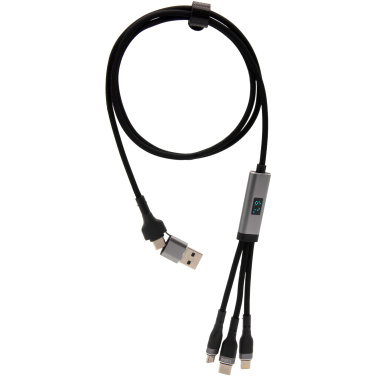 Logotrade promotional item image of: SCX.design C53 100W 5-in-1 rPET ultra fast charging cable