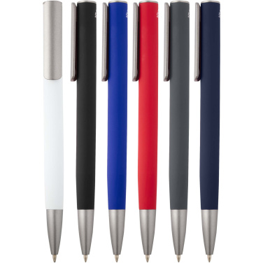 Logotrade promotional merchandise image of: Ziggur aluminium ballpoint pen (blue ink)