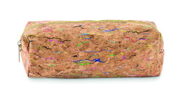 Logo trade promotional merchandise photo of: Coloured cork pencil case