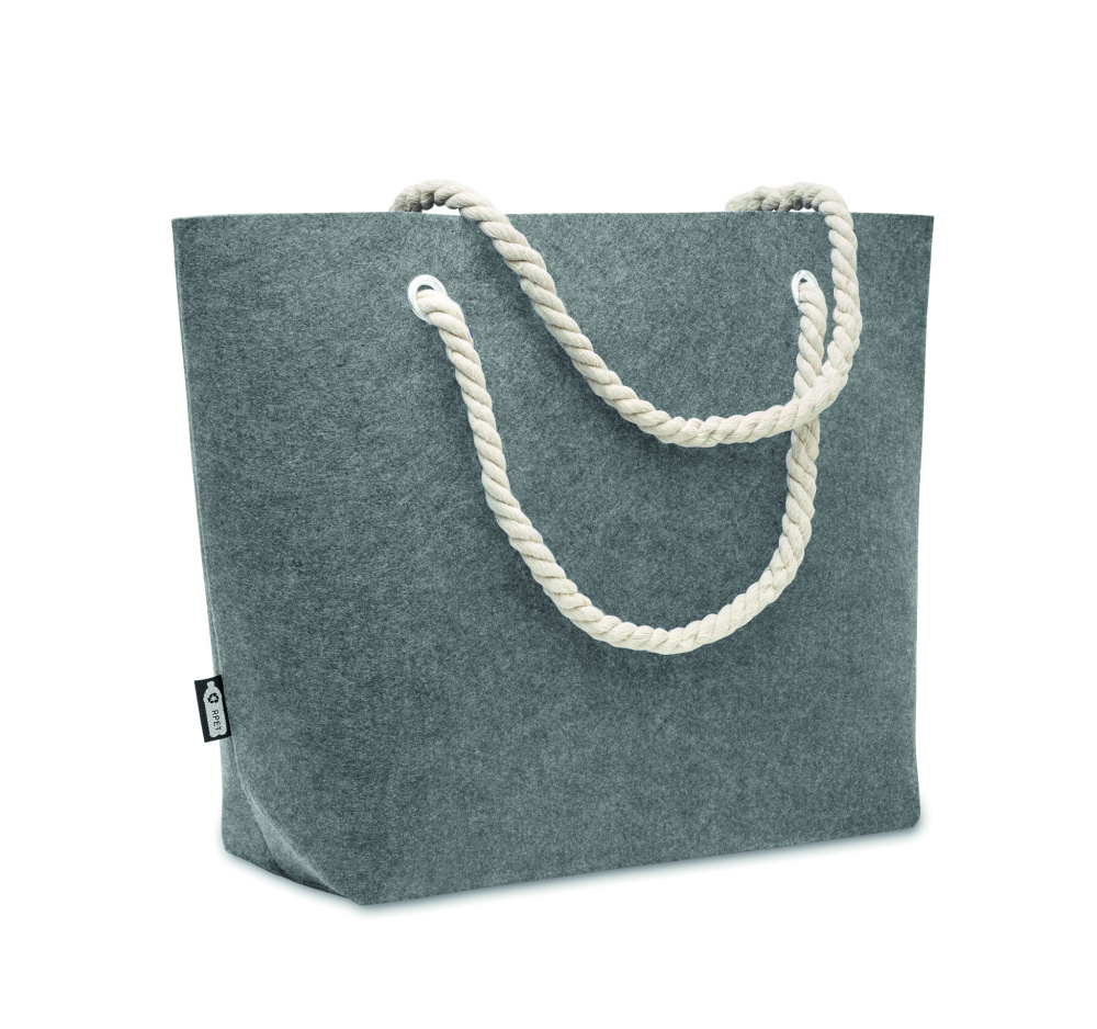 Logo trade promotional item photo of: RPET felt beach bag