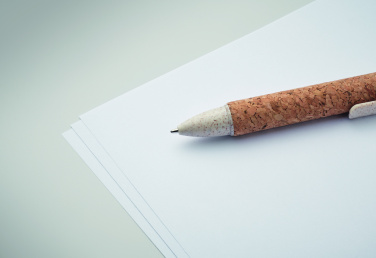 Logotrade promotional gift image of: Cork 4-colour ink ball pen