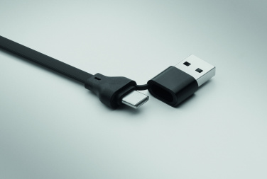 Logo trade promotional item photo of: 60W cable keyring recycled ABS