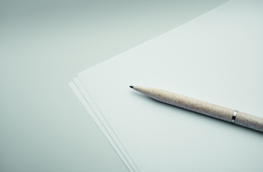 Logo trade promotional giveaways image of: Wheat straw/ABS twist pen set