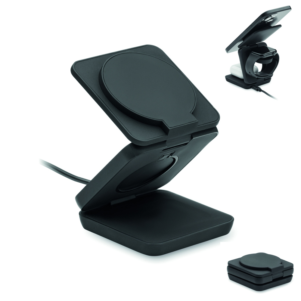 Logotrade advertising products photo of: 3in1 foldable charging station