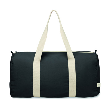 Logo trade promotional giveaway photo of: Recycled cotton sports bag