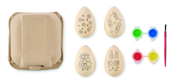 Logotrade promotional giveaway picture of: Wooden eggs painting set
