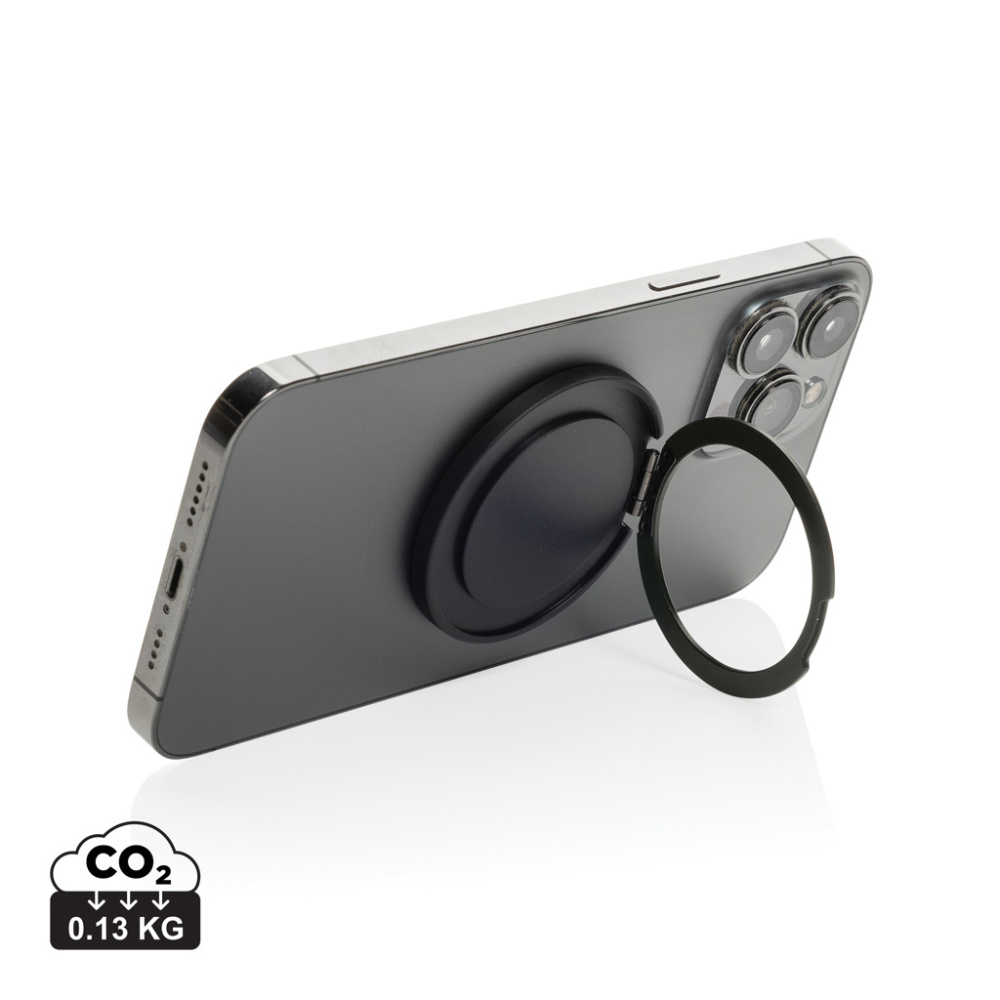 Logo trade promotional giveaways image of: Terra Magnetic RCS rplastic magnetic phone holder with ring