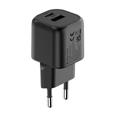 Logo trade advertising products image of: Urban Vitamin Monterey RCS recycled plastic 20W GAN charger
