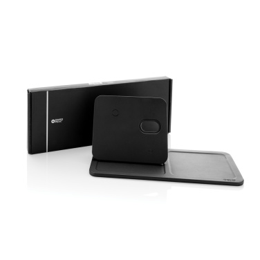 Logotrade corporate gifts photo of: Swiss Peak 3 in 1 RCS recycled PU wireless charger desk tray