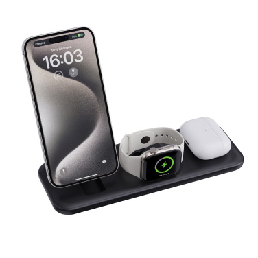 Logo trade promotional gift photo of: Urban Vitamin Torrance 3 in 1 magnetic 15W charger