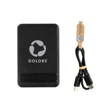 Logotrade promotional merchandise image of: Zen RCS rplastic 5000 mah 5W magnetic bamboo powerbank