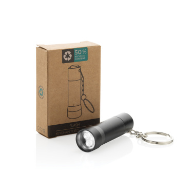 Logotrade promotional items photo of: Flash RCS recycled aluminium keychain torch