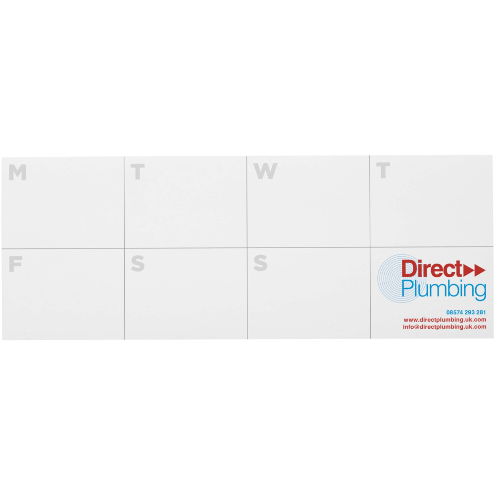 Logotrade advertising product picture of: Sticky-Mate® recycled sticky notes with printed planner