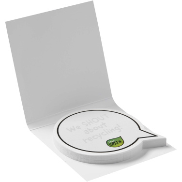 Logo trade promotional items picture of: Sticky-Mate® soft cover speech bubble shaped sticky notes