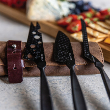 Logotrade promotional giveaways photo of: BOSKA Cheese Knife Set Monaco+ Black