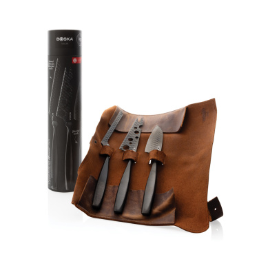 Logotrade promotional product picture of: BOSKA Cheese Knife Set Monaco+ Black