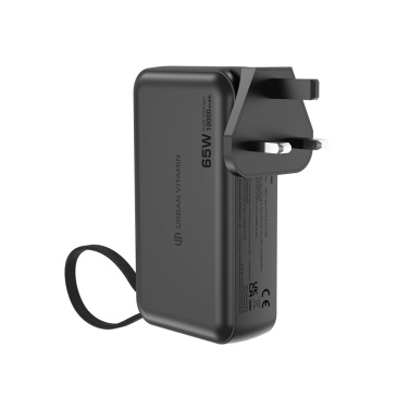 Logo trade promotional gifts picture of: Urban Vitamin Eureka hybrid GANcharger 10000mah powerbank65W