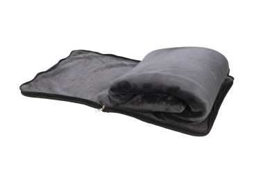 Logotrade promotional item image of: Blanket and pillow 2 in 1 AMIATA Schwarzwolf