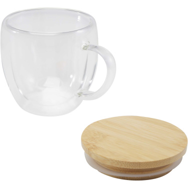 Logotrade promotional gifts photo of: Lenora 250 ml glass cup with bamboo lid