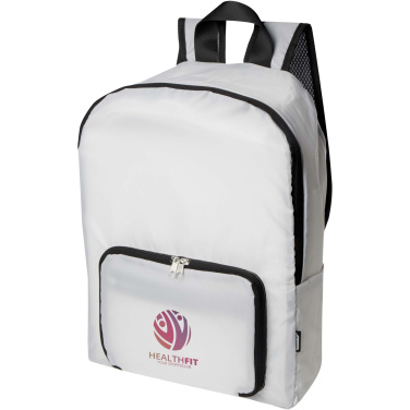 Logo trade promotional giveaway photo of: EcoFold RPET foldable backpack 15L