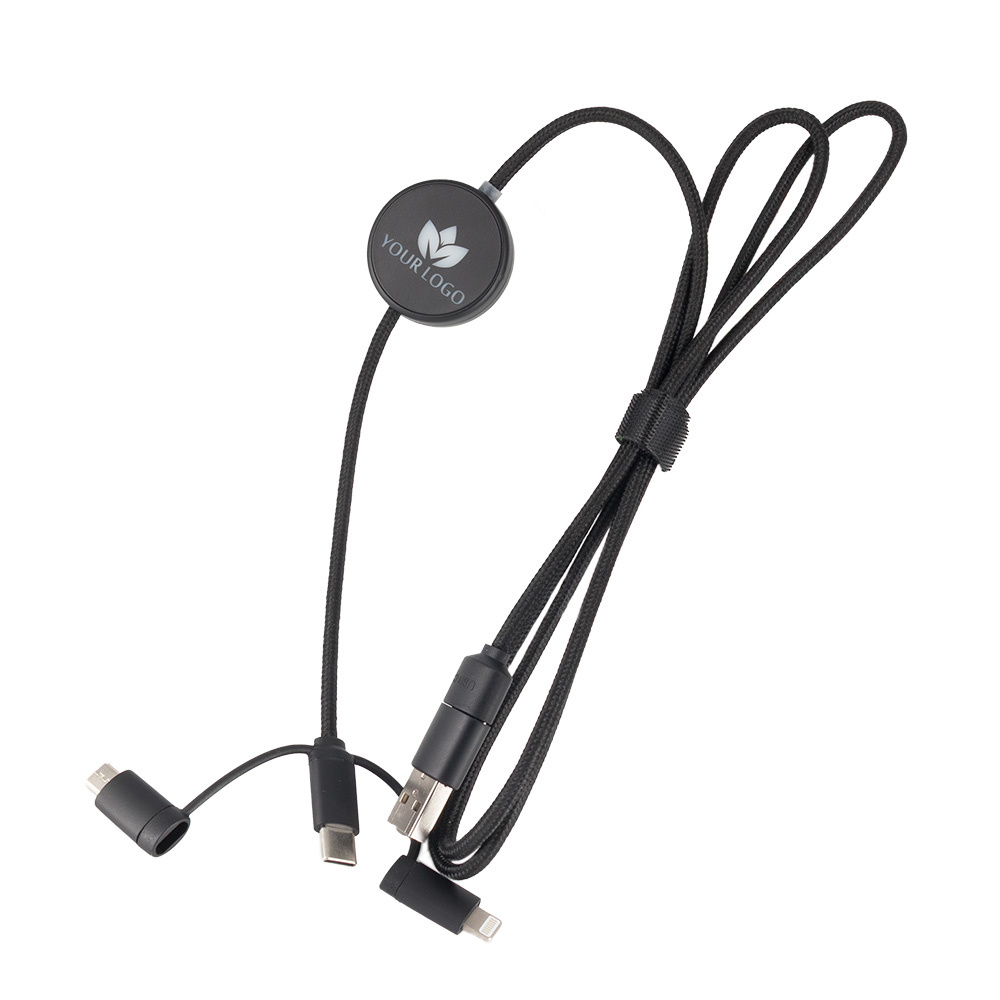 Logo trade promotional products picture of: Cable 4in1 with illuminated logo - LH-ZM02