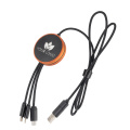 Big cable 4in1 with illuminated logo - i5w, beige