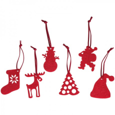 6-piece Christmas tree decorations FERGUS