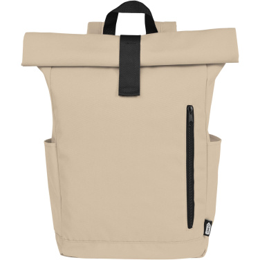 Logo trade corporate gifts picture of: Byron 15.6" GRS RPET roll-top backpack 18L