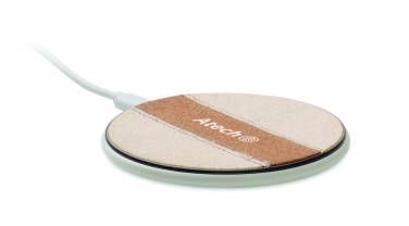 Logotrade promotional gifts photo of: Cork wireless charger 15W