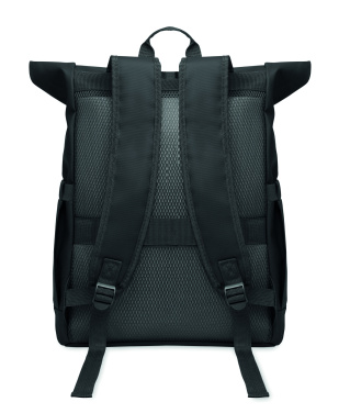 Logo trade promotional merchandise image of: Rolltop laptop rucksack 600D