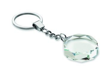 Logo trade promotional merchandise picture of: Glass round award key ring