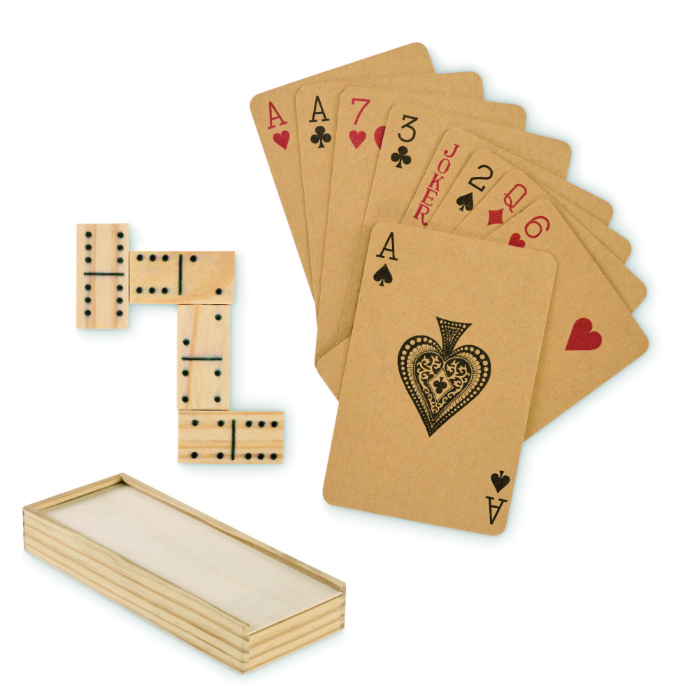 Logo trade promotional items picture of: Domino and cards set