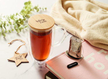Logotrade promotional item picture of: Double wall glass mug 450ml