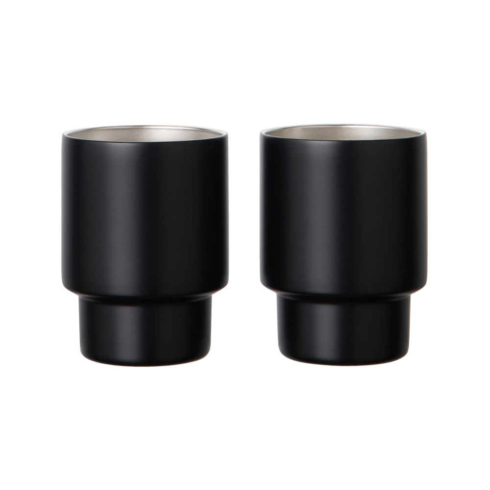 Logo trade promotional gifts picture of: VINGA Nagano RCS  recycled SS mugs, set of 2