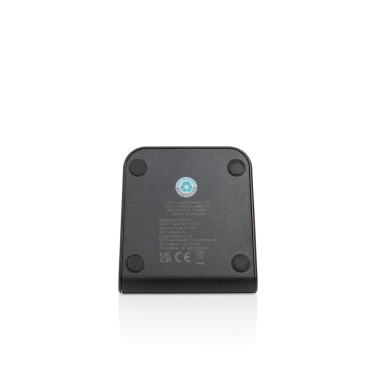 Logo trade promotional product photo of: VoltPerch RCS recycled plastic 15W magnetic wireless charger