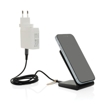 Logotrade corporate gifts photo of: VoltPerch RCS recycled plastic 15W magnetic wireless charger