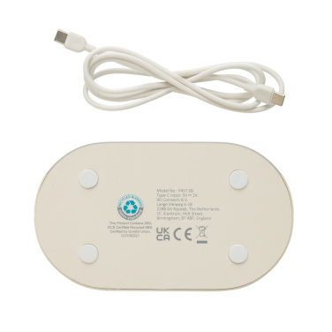 Logotrade corporate gift picture of: LumaRise RCS reycled plastic white noise alarm clock