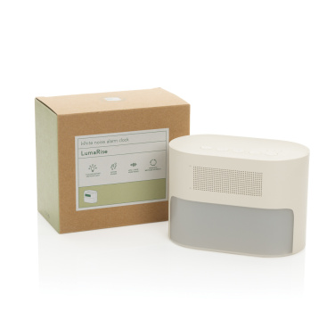 Logo trade advertising products image of: LumaRise RCS reycled plastic white noise alarm clock