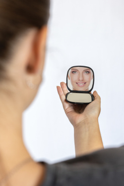 Logo trade promotional giveaways picture of: Reflecta RCS recycled plastic make-up mirror
