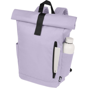 Logotrade promotional gift image of: Byron 15.6" GRS RPET roll-top backpack 18L