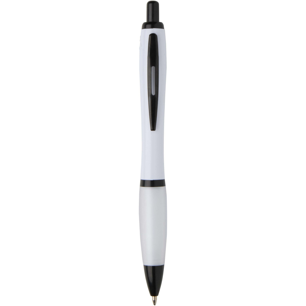Logotrade business gifts photo of: Nash recycled plastic ballpoint pen with black trims (black ink)