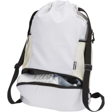 Logotrade corporate gifts photo of: Nomad GRS recycled sports drawstring bag with bottom compartment 18L