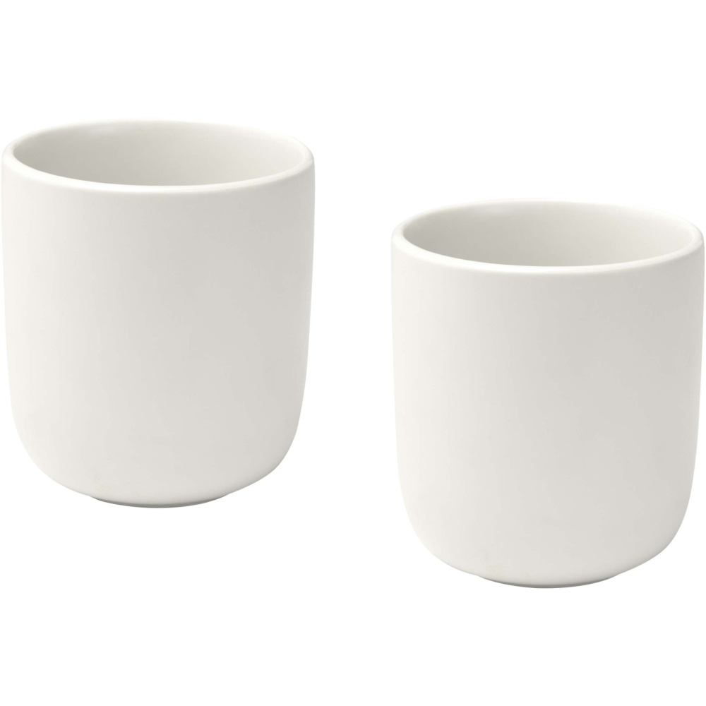 Logo trade promotional merchandise picture of: Male 200 ml ceramic cups - set of 2