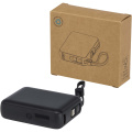Acrux 10.000 mAh 35W tablet power bank with built in Type-C cable - made from recycled plastic, Solid black