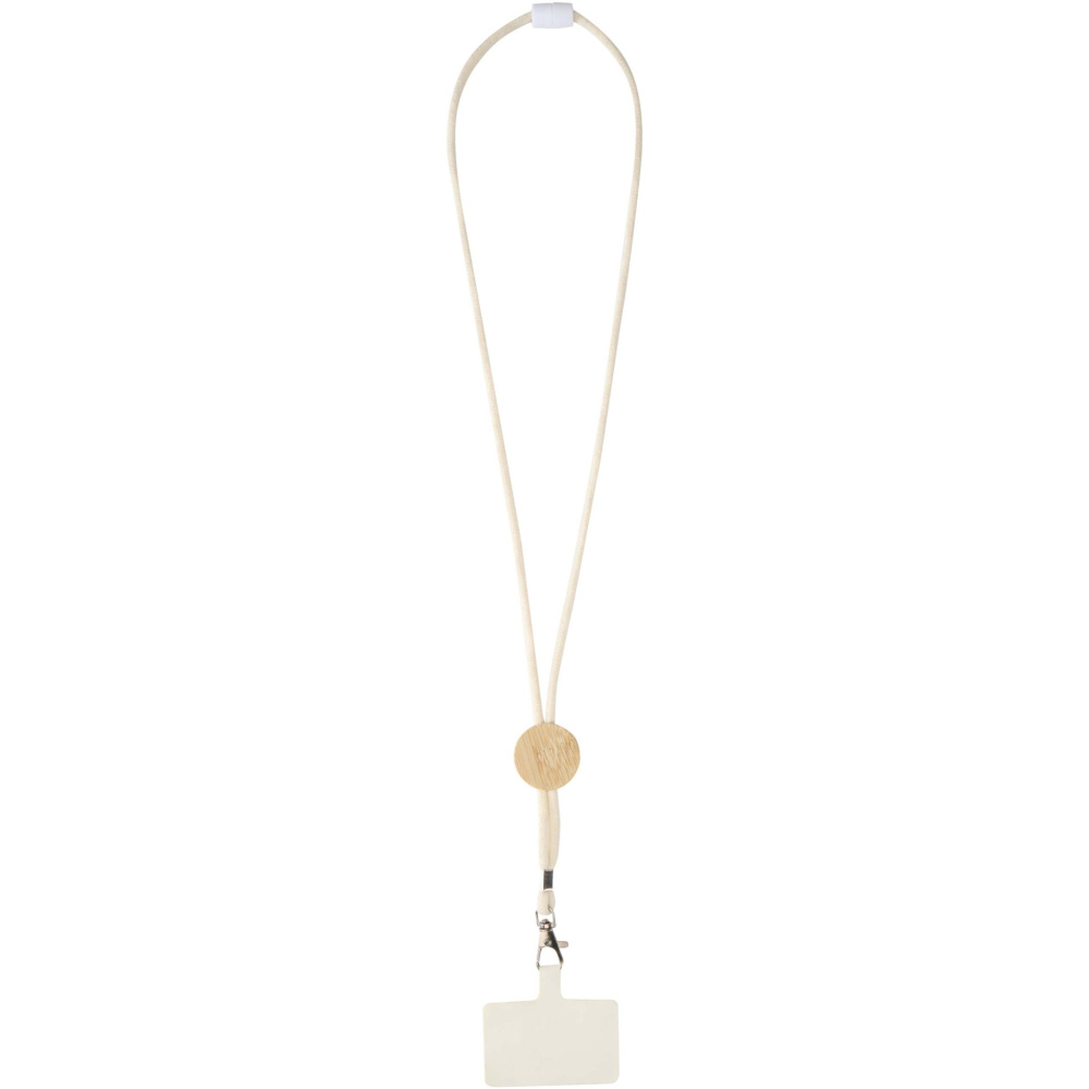 Logo trade promotional product photo of: Adhab smartphone lanyard with bamboo details