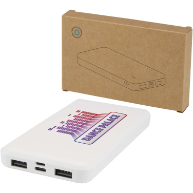 Logo trade business gifts image of: Intan 10.000 mAh 10W recycled plastic power bank